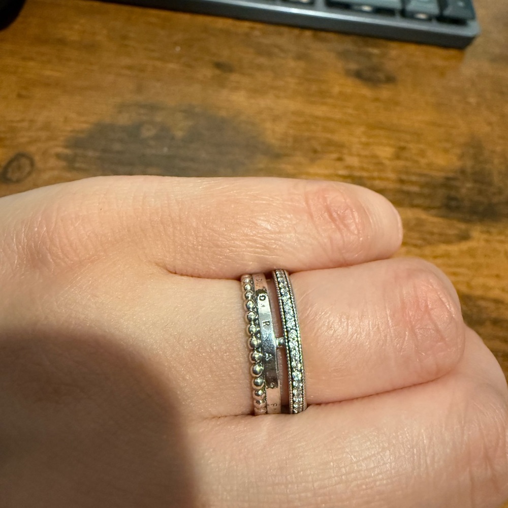 Pandora Stacked Ring Set